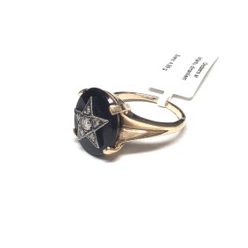 Gredzens ar briljantu (0.10 ct) un dimantiem (0.05 ct) 1243-5063