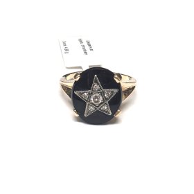 Gredzens ar briljantu (0.10 ct) un dimantiem (0.05 ct) 1243-5063