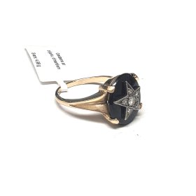 Gredzens ar briljantu (0.10 ct) un dimantiem (0.05 ct) 1243-5063