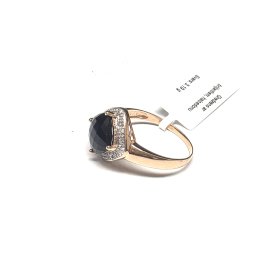 Gredzens ar briljantiem (0.08 ct)  un halcedonu 1261-5063
