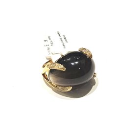 Gredzens ar briljantiem (0.72 ct), dūmaino kvarcu 2362-1163