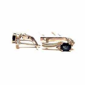 Auskari ar briljantiem (0.08 ct.), topāziem 13033-6451