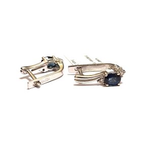 Auskari ar briljantiem (0.08 ct.), topāziem 13033-6451