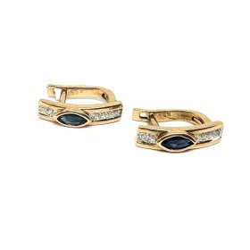 Auskari  ar briljantiem (0.12 ct), safīriem ( 0.6 ct),   1613-4663