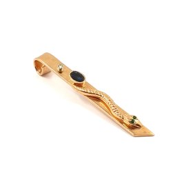 Kulons ar briljantiem (0.02ct) , safīru (0.30ct) smaragdiem (0.01ct) 7810-0961
