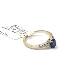 Gredzens ar briljantiem(0.08ct) un safīru(0.80ct) 2780-0963