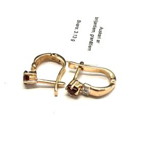 Auskari ar briljantiem (0.04ct), granātiem 2912-0763