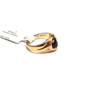 Gredzens ar briljantiem (0.02ct), halcedonu 891-1163