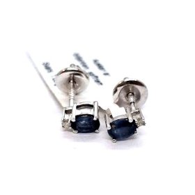 Auskari ar briljantiem (0.02ct) , safiriem (0.50 ct)  823-8363
