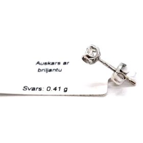 Auskars ar briljantu (0.13 ct) 5560-8361  Rezervēts līdz 28.07.26
