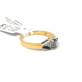 Gredzens ar briljantiem (0.12ct) un kvarcu 4192-0963