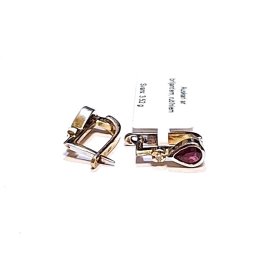 Auskari ar briljantiem (0.04 ct.), rubīniem (0.20 ct.) 1060-3063