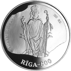 Latvijas sudraba monēta Rīgas astoņi gadsimti XIII gs.(3793-0963)