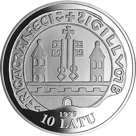 Latvijas sudraba monēta Rīgas astoņi gadsimti XIII gs.(3793-0963)