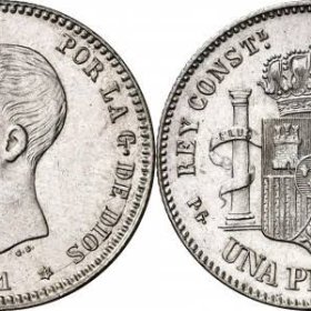 Spānijas sudraba monēta Alfonso XIII