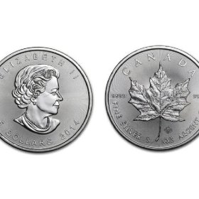 Kanādas sudraba monēta ELIZABETH II 5 DOLLARS, 2014. gads