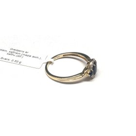 Gredzens ar dimantiem (0.14 ct) un safīriem (0.75 ct) 19g6-1461