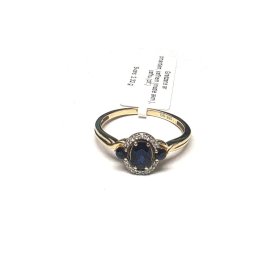 Gredzens ar dimantiem (0.14 ct) un safīriem (0.75 ct) 19g6-1461