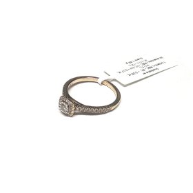 Gredzens ar briljantu (0.08 ct)  un dimatiem (0.17 ct) 2260-5453