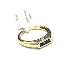 Gredzens ar briljantiem (0.02 ct), smaragdiem (0.15 ct) 1514g2-1161
