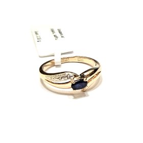 Gredzens ar briljantiem (0.05 ct), safīru (0.10 ct) 1514g3-1161