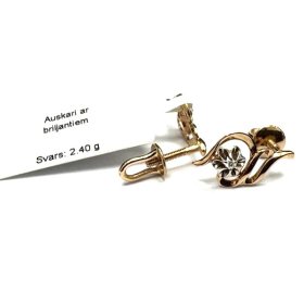 Auskari ar briljantiem (0.008 ct) 6440-8361