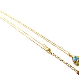 Kaklarota ar briljantiem (0.05 ct), dzelteniem safīriem (0.18 ct), topāzu, granātiem, peridotu 13731-0561