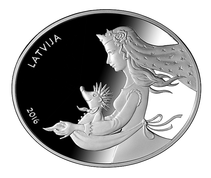 Latvijas sudraba monēta Eža kažociņš