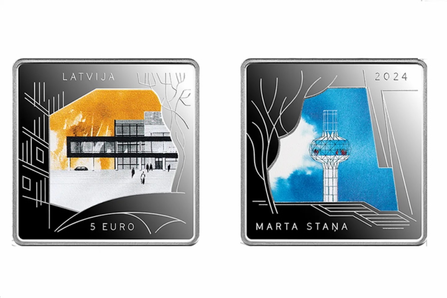 Latvijas sudraba monēta Uzcelt Neuzcelto