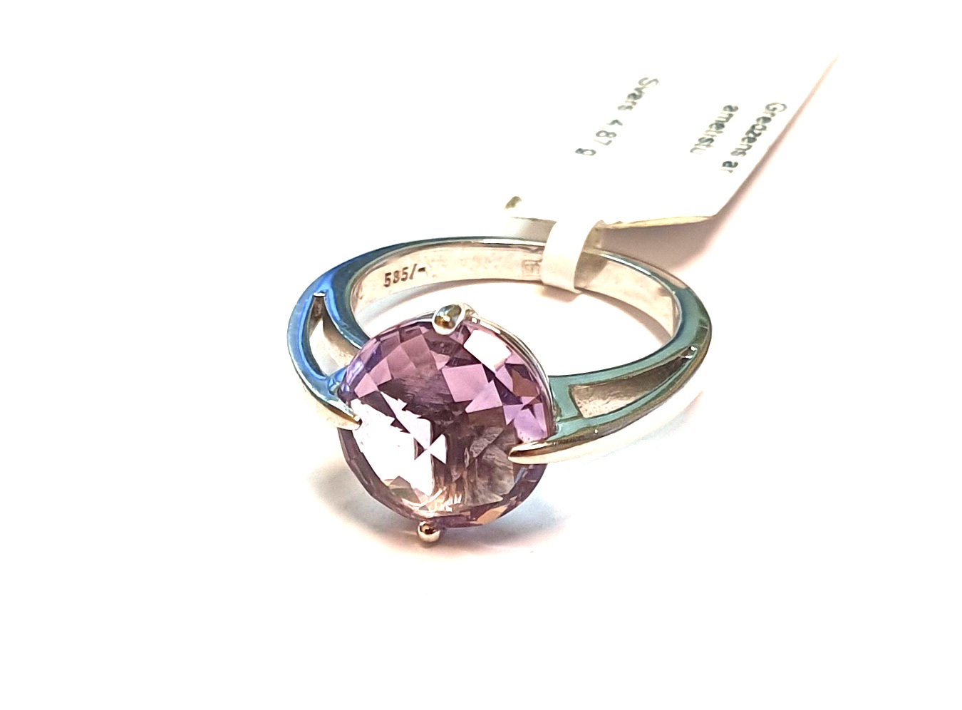 Gredzens ar ametistu  2202-0653