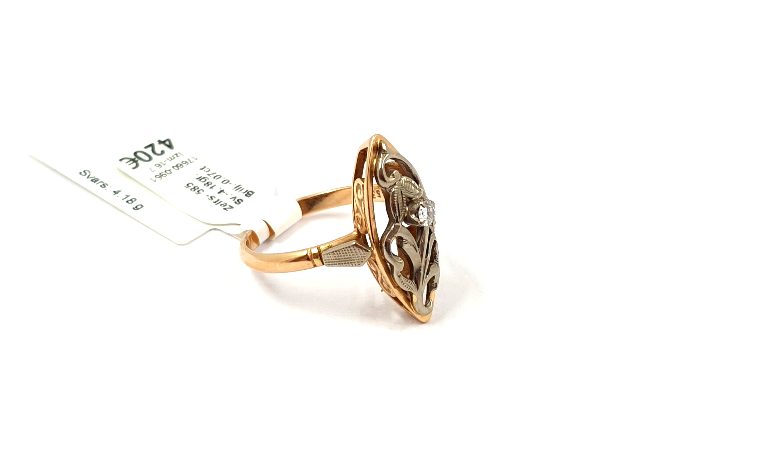 Gredzens ar briljantu (0.07ct) 17660-0951