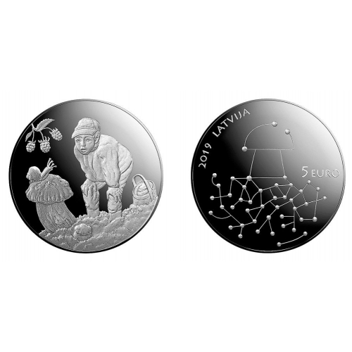 Latvijas sudraba monēta Meža veltes