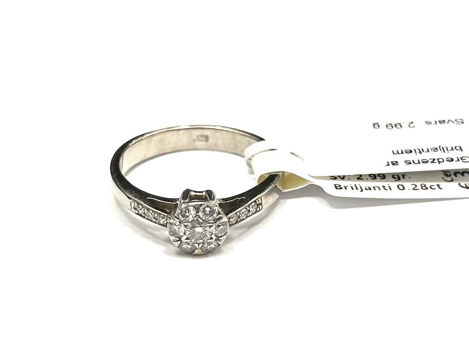 Gredzens ar briljantiem (0.28 ct) 13080-8351