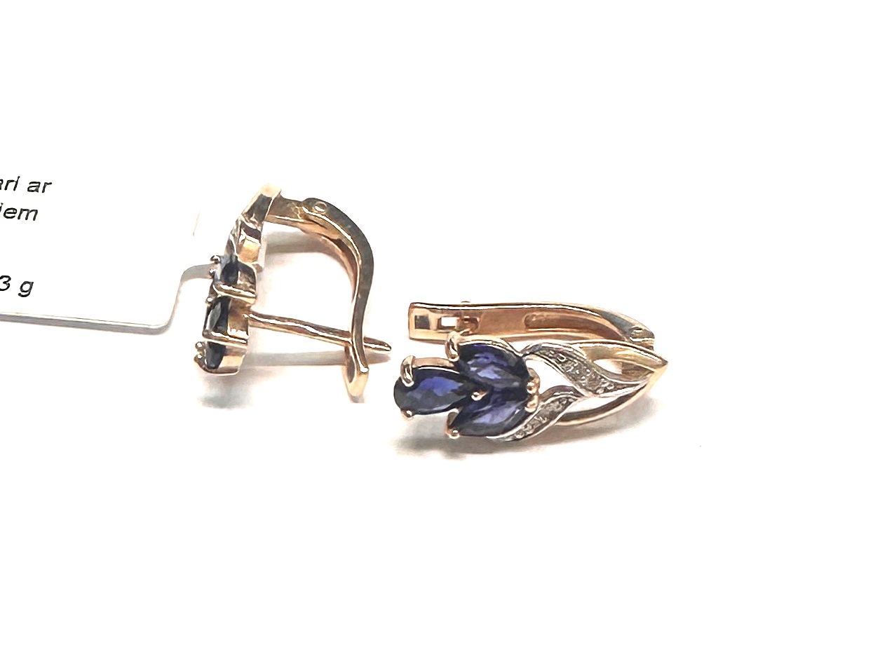 Auskari ar dimantiem (0.03ct) 648g3-0753