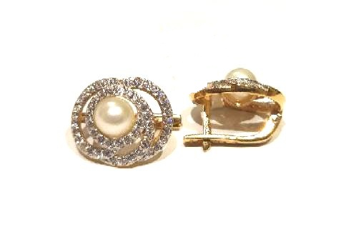 Auskari ar kultivētām pērlēm 3590-1153