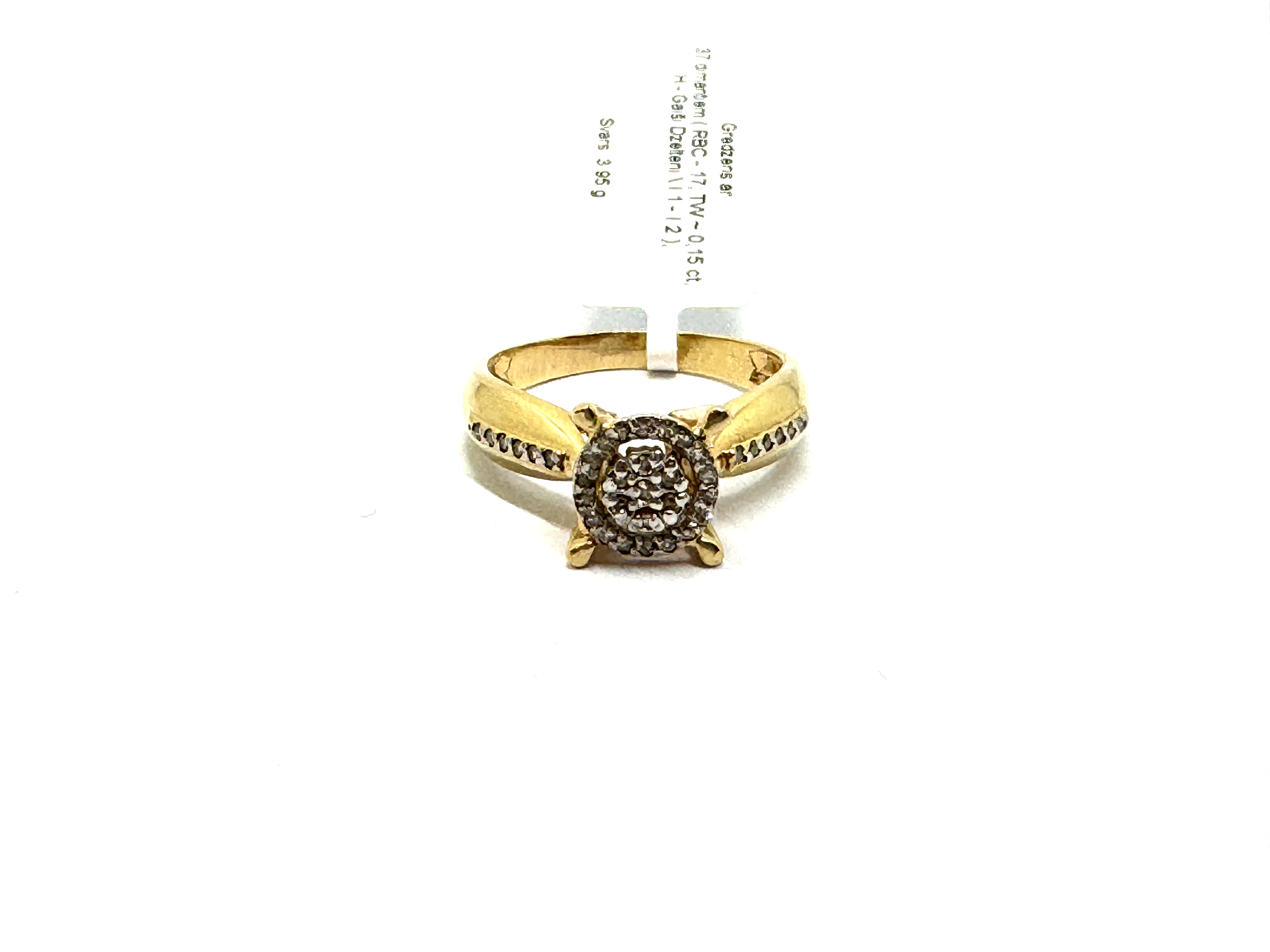 Gredzens ar dimantiem (0.15 ct), 3532-4653 Rezervēts līdz 21.01.2025