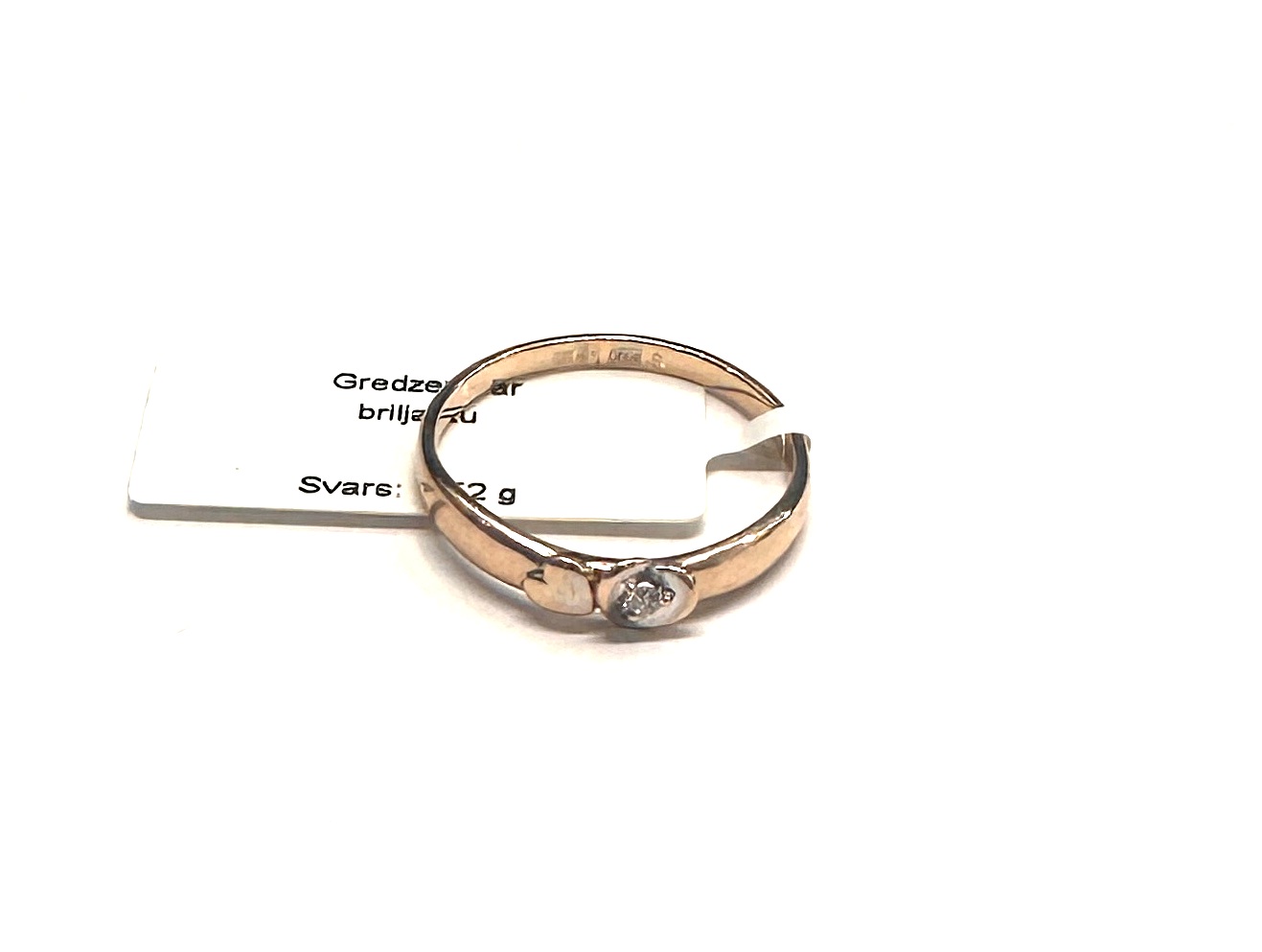 Gredzens ar briljantu (0.02ct) 6640-0753