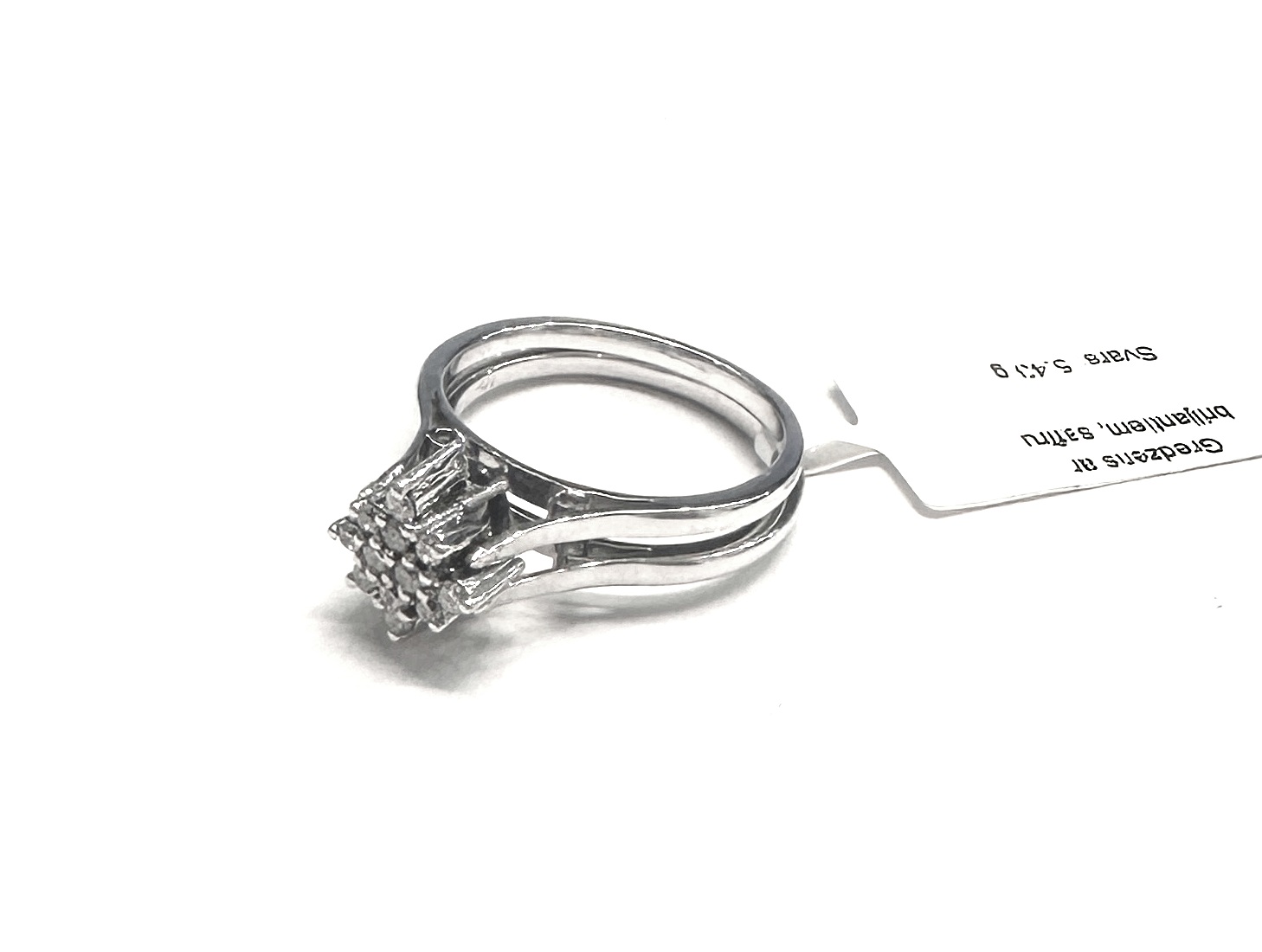 Gredzens ar briljantiem (0.20ct), safīru (0.35ct) 30-0763