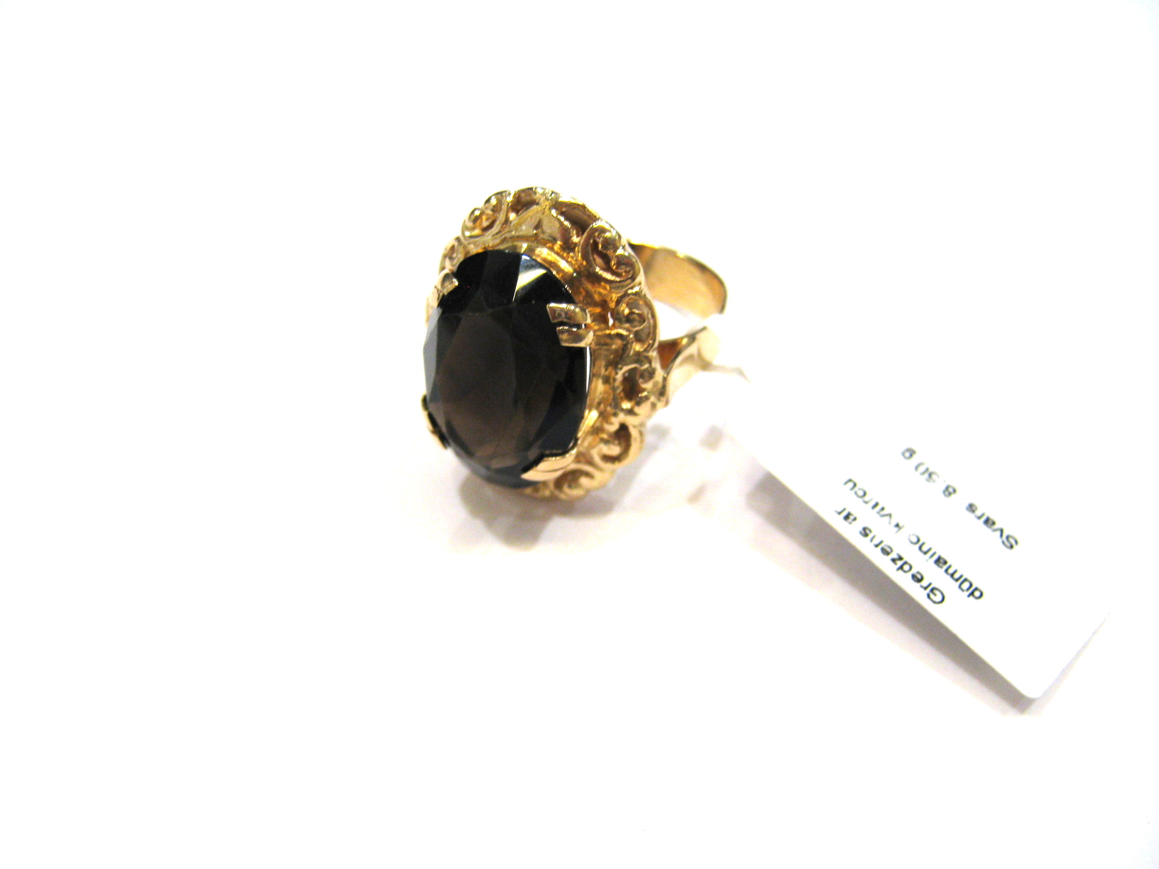 Gredzens ar dūmaino kvarcu  758g2-1451