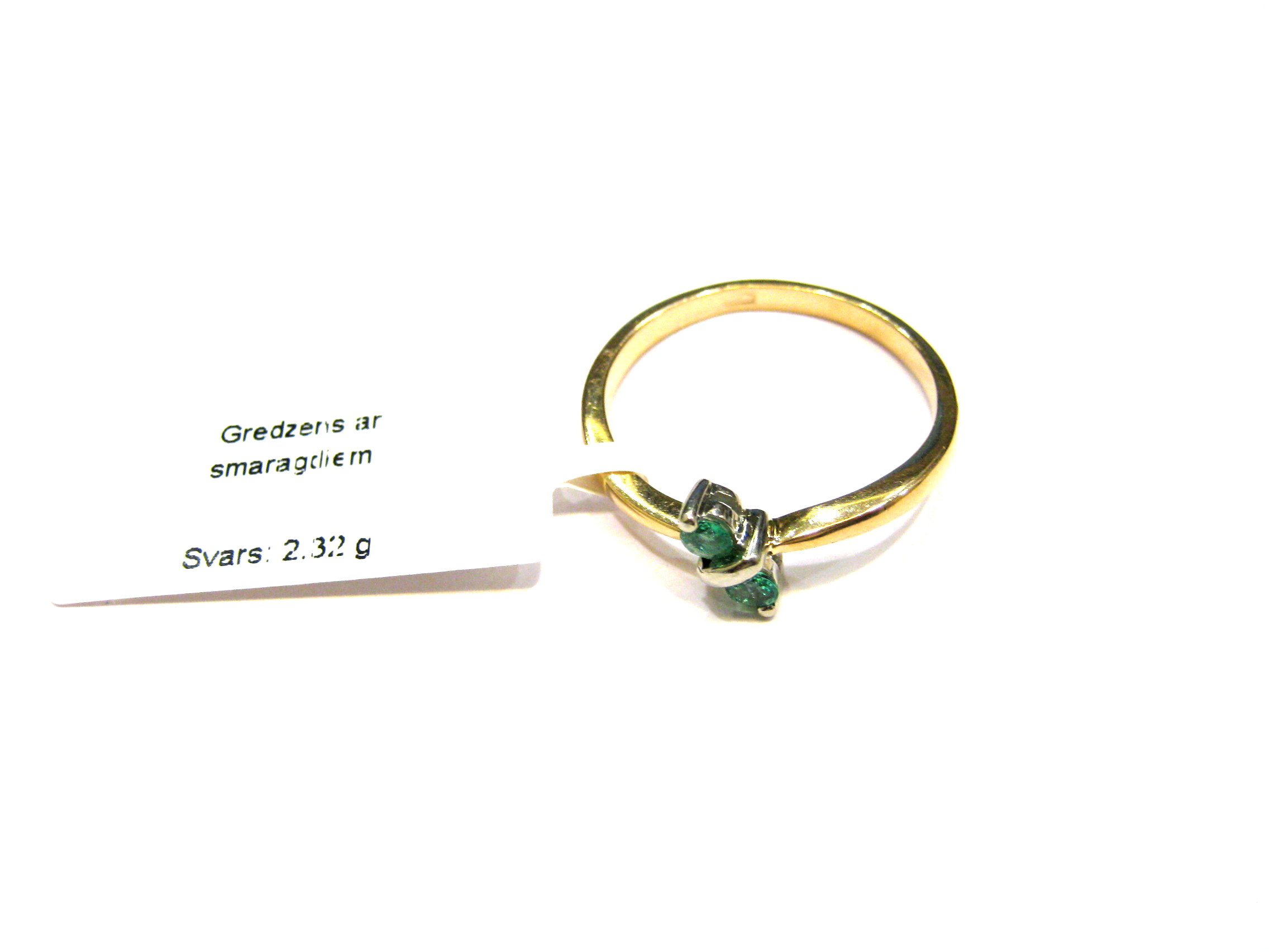 Gredzens ar smaragdiem (0.12 ct) 760g7-1451