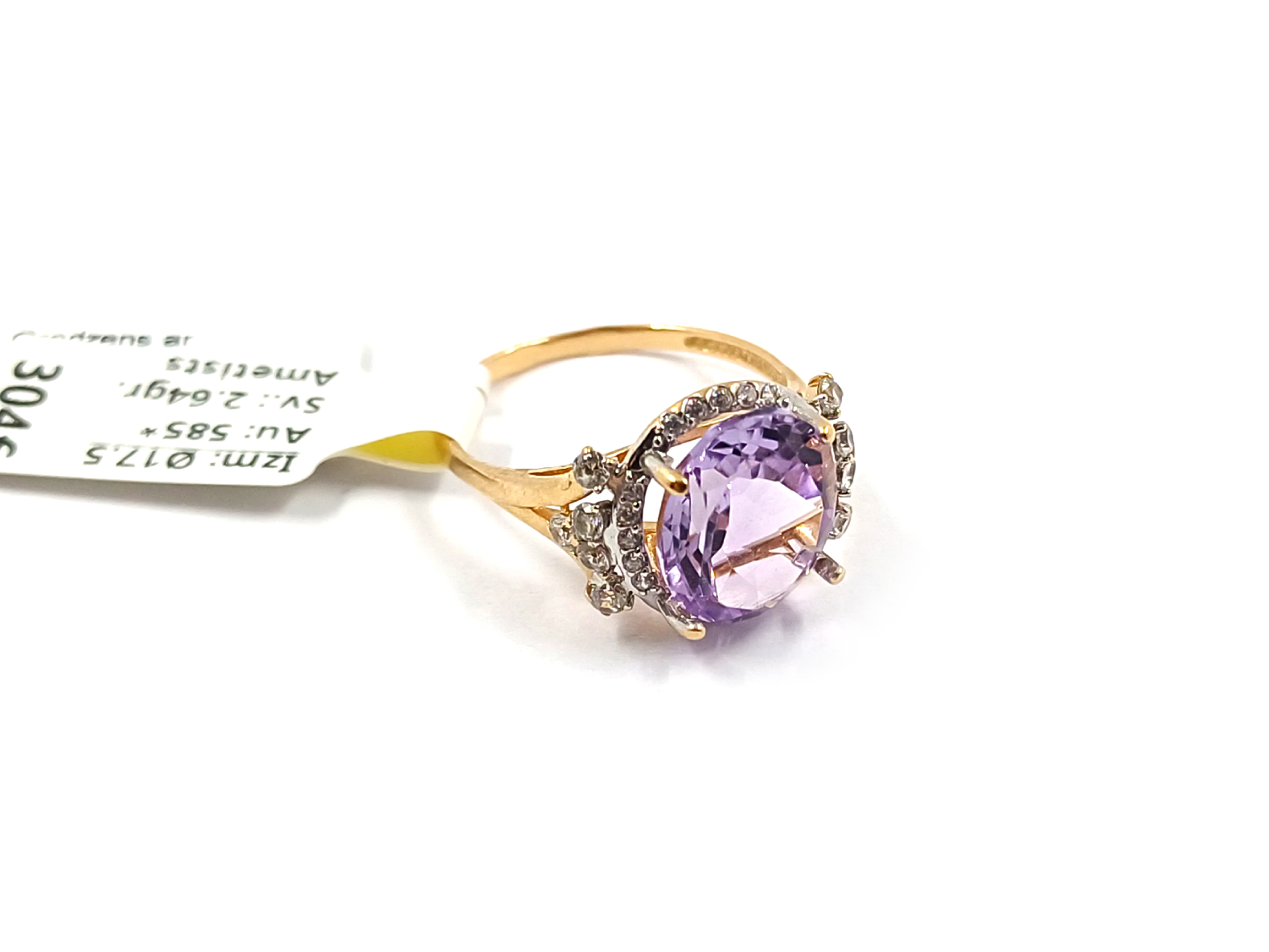 Gredzens ar ametistu 4450-0851