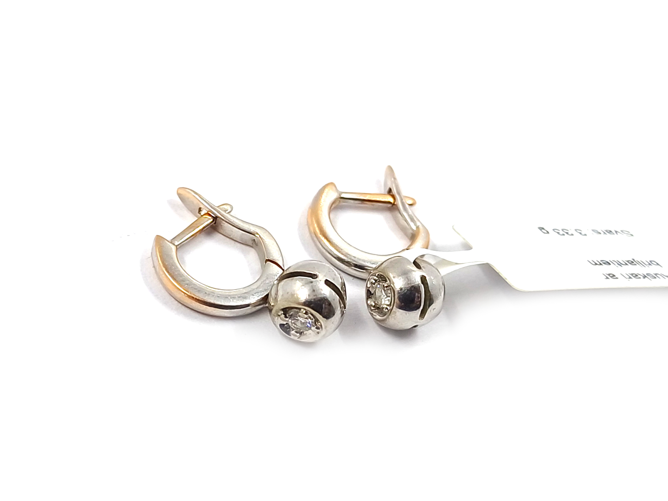 Auskari ar briljantiem (0.12ct) 13612-0851