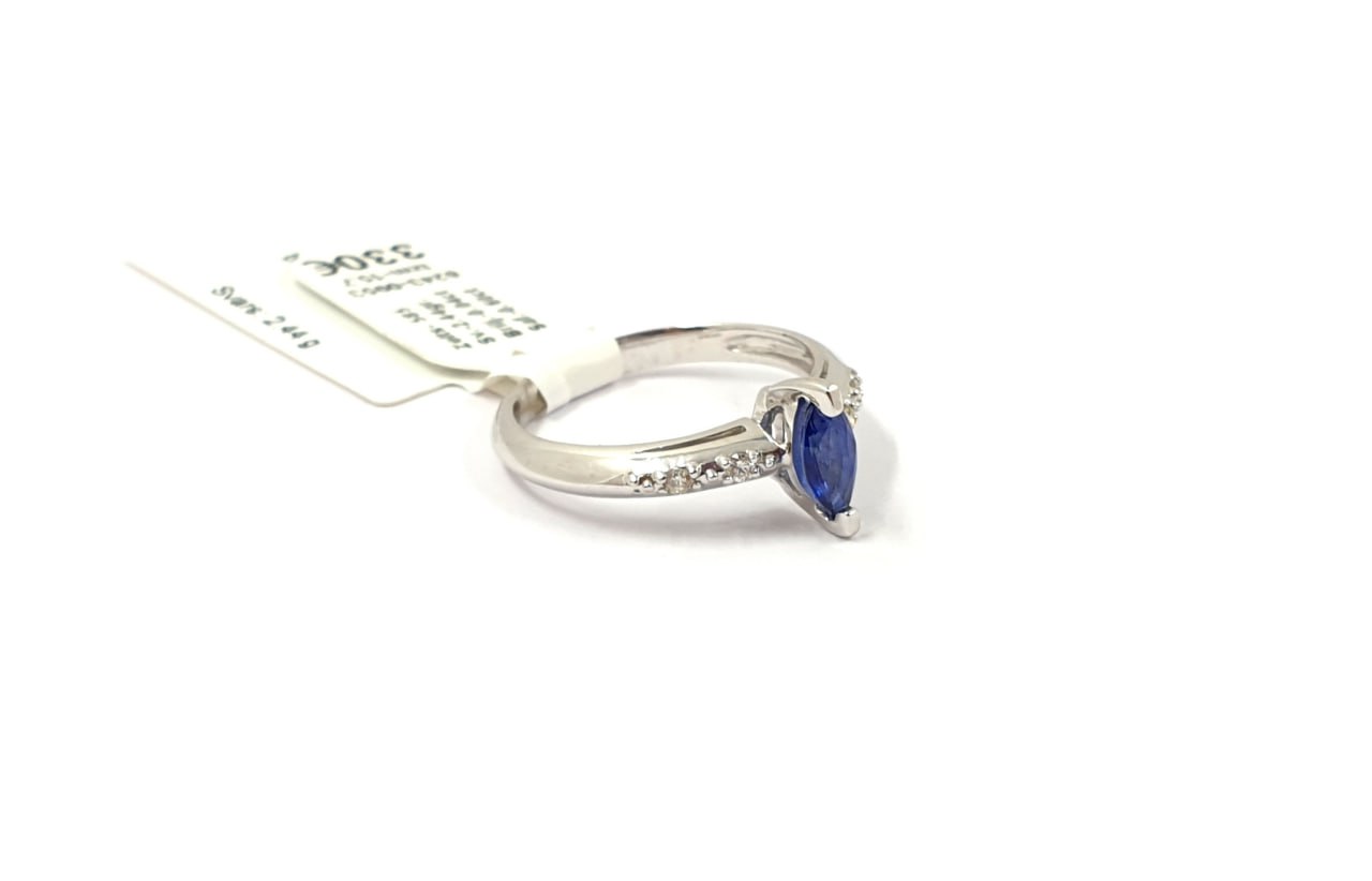 Gredzens ar briljantiem (0.04ct) safīru (0.60ct) 6243-0953