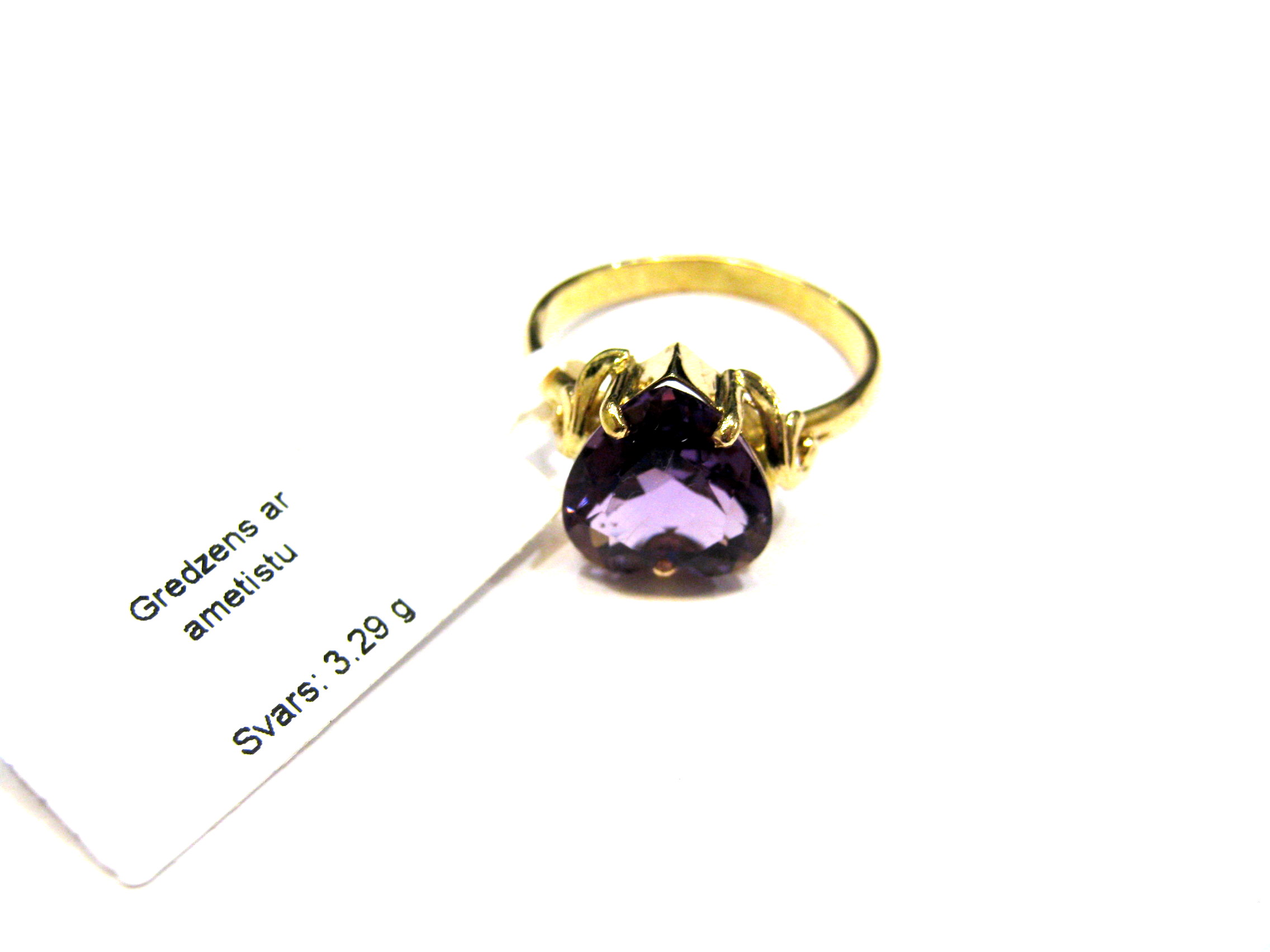 Gredzens ar ametistu 21801-0541