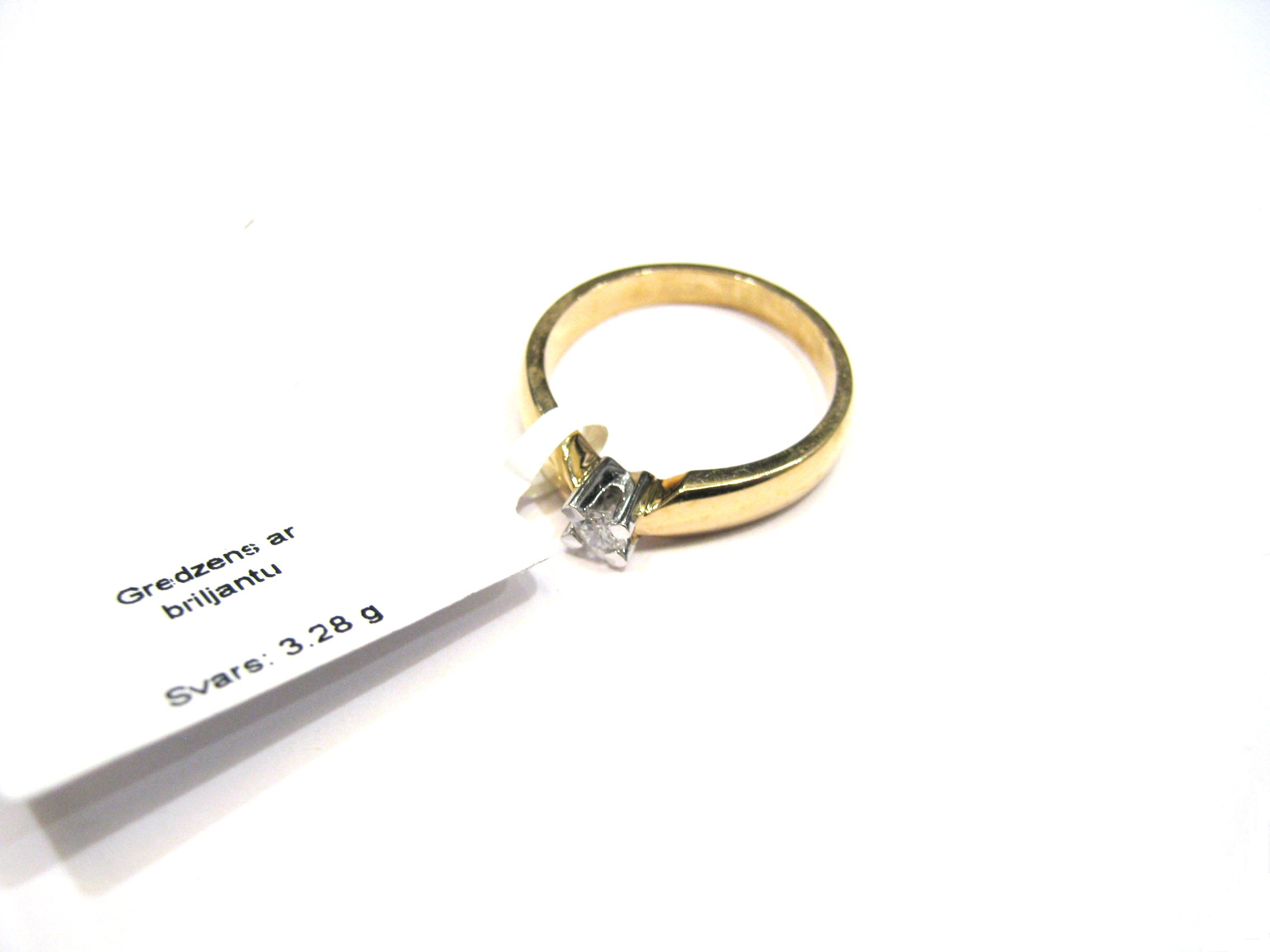 Gredzens ar briljantu (0.1 ct) 3800-4633