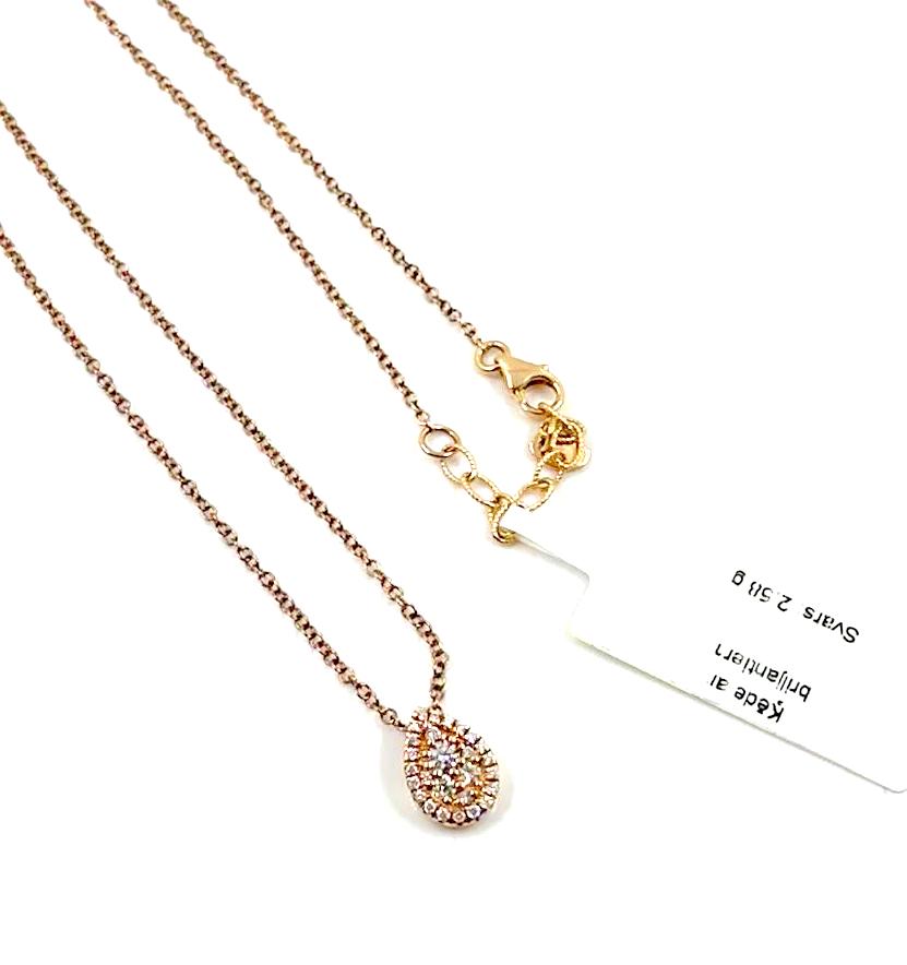 Ķēde un kulons ar briljantiem (0.03 ct)  2730-2253