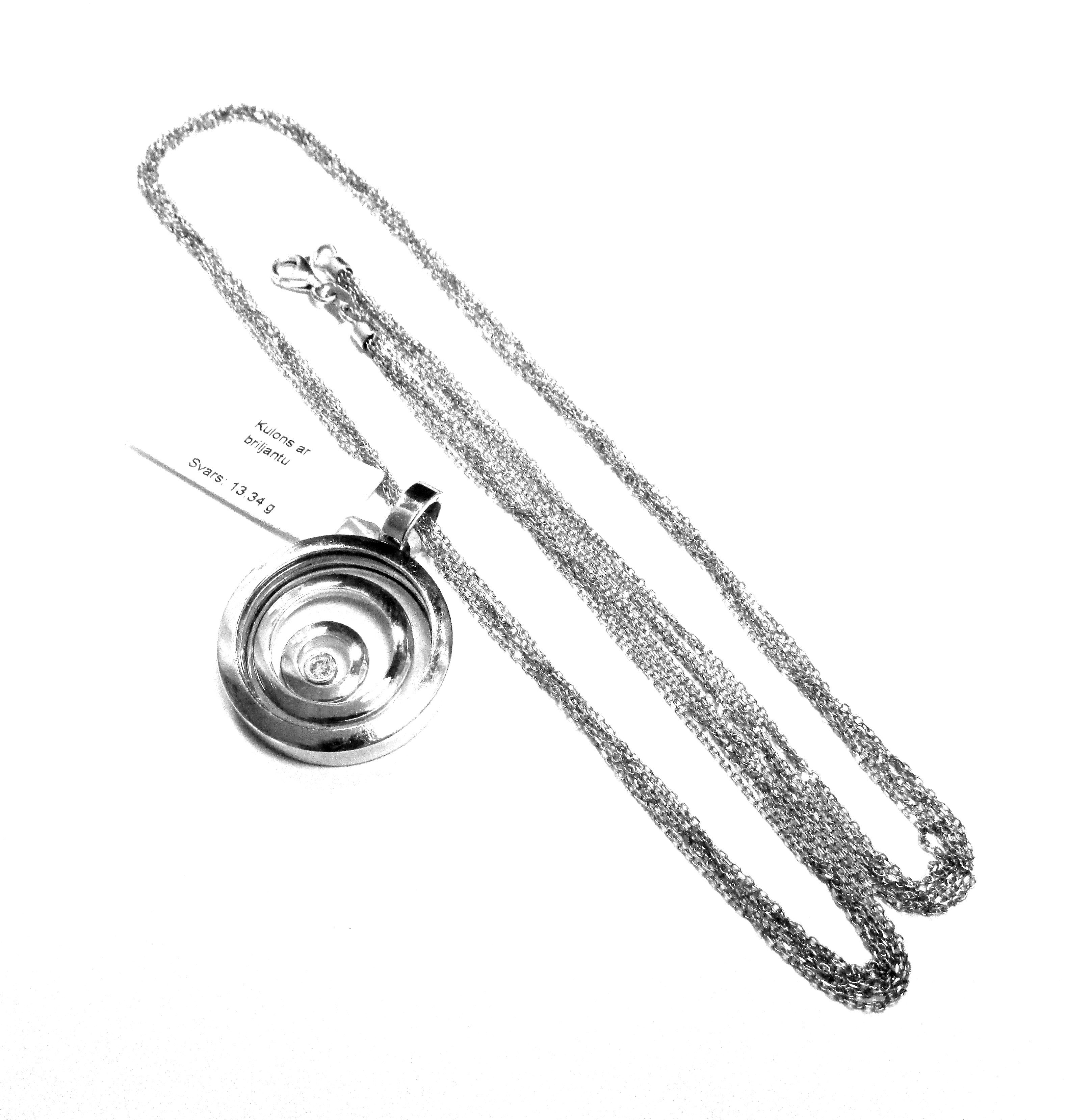 Ķēde ar kulonu ar briljantu (0.09ct) 14461-4051