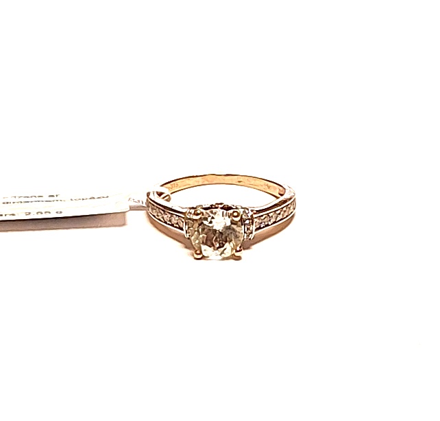 Gredzens ar briljantiem (0.28 ct.) dimantiem (0.22 ct.) topāzu 2450-8353