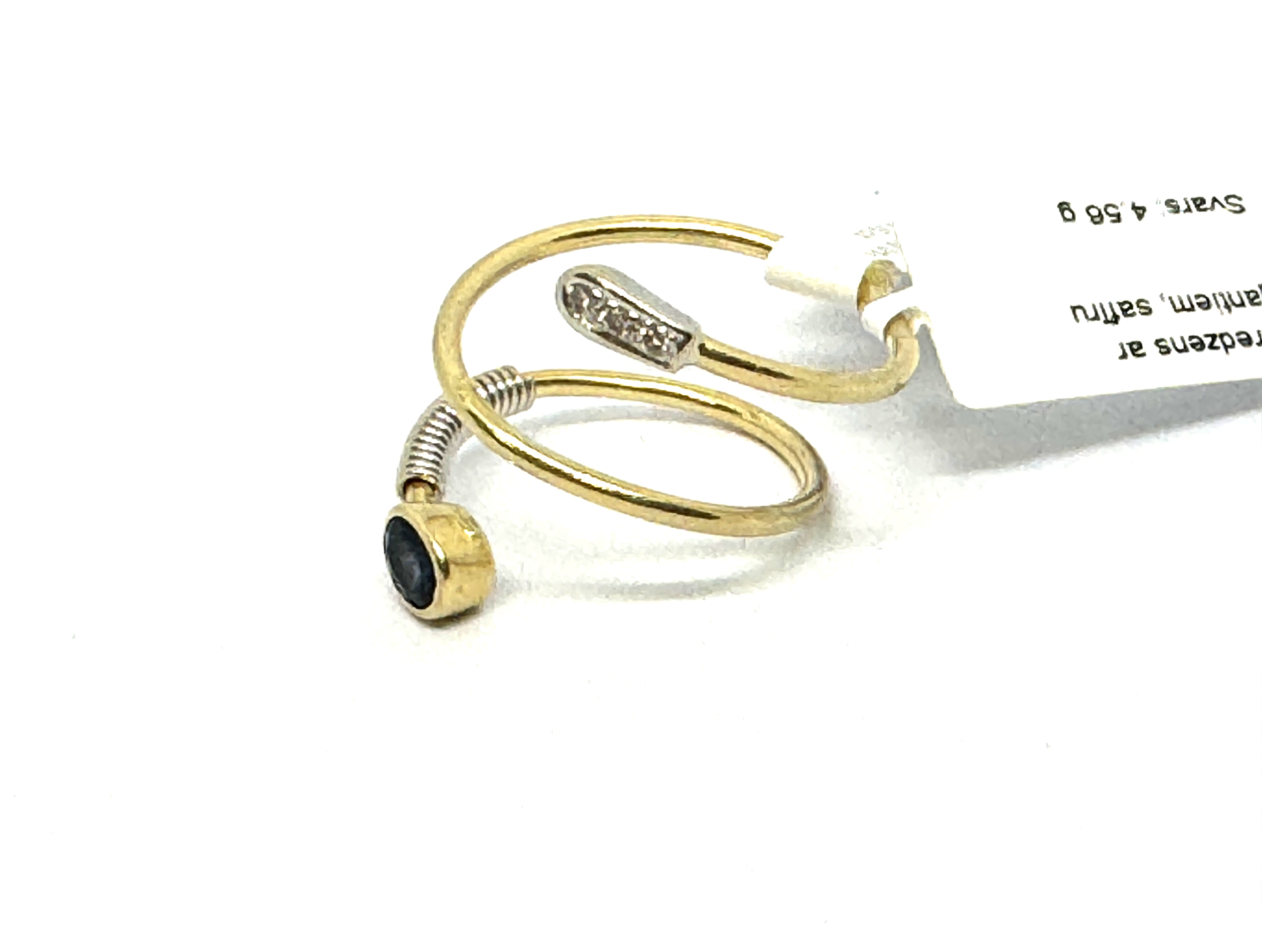 Gredzens ar briljantiem (0.01ct), safīru( 0.35 ct)  321-4663