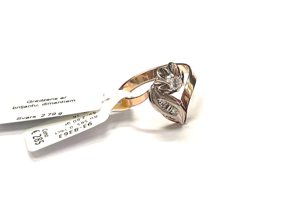 Gredzens ar briljantiem (0.16 ct) 93-8363